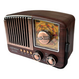 Rádio Portátil Am Fm Retrô Vintage Antigo Recarregável