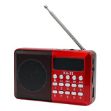 Rádio Portátil De Bolso Digital Fm Pendrive Sdcard Usb Jd-31 Azul