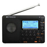 Rádio Portátil Gravador Am Fm Mp3 Retekess V-115 - Promoção!