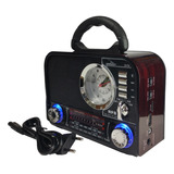 Radio Portatil Retro Antigo Bluetooth Bateria Direto Energia