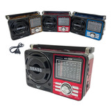 Rádio Portátil Vintage Am Fm Usb Bivolt Energia Bateria Mp3