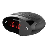 Rádio Relógio Despertador Multilaser Fm Alarme Soneca Timer 