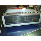 Rádio Relógio Eletrônico National-modelo Rc6094-funcionando
