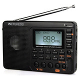 Rádio Retekess V115 F9205c Gravador Am Fm Sw Mp3 Com Bateria