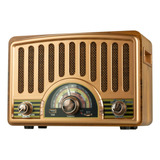 Rádio Retro Am Fm Bluetooth Madeira Bateria Vintage 3 Bandas 110v/220v