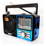 Rádio Retro Usb Sd Peandrive Am/fm/sw Lelong Le-610 Bivolt Cor Azul