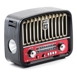 Radio Retro Vintage Am Fm Bluetooth Sd Usb Reca Altomex J108