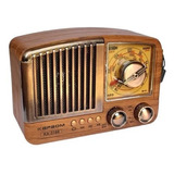 Rádio Retro Vintage Antigo Am Fm Sd Usb Mp3 Bivolt Bluetooth