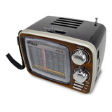 Rádio Retro Vintage Bluetooth Design Tv Antiga Am Fm Xdg-34