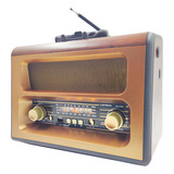 Rádio Retro Vintage Suporte Celular Amfm Usb Bluetooth Bvolt