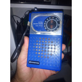 Rádio Sanyo Rp5040 Azul Com A Caixa Funcionando Perfeitament