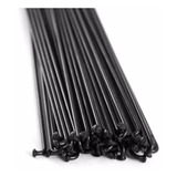 Raio Bike Fino Inox Preto 290 X 2.0mm 72 Pçs Sem Niples