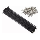 Raio Fino Inox Preto 2.0mm Com Niples - Richman - 64pçs
