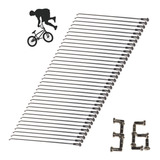Raio Inox Bike Bmx Brilhante 185mm X36 Fino 2,0 Importado