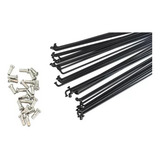 Raio Inox Preto 270 X 2.0mm Bike Shadar Aro 26 72 Pçs