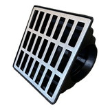 Ralo Grelha Pluvial 20x20cm Alumínio Coletora Saída Lateral