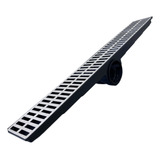 Ralo Linear 15x100cm Grelha Aluminio + Coletor Agua Pluvial
