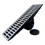 Ralo Linear 15x50 Grelha Alumínio Saída Lateral 100mm + Tela