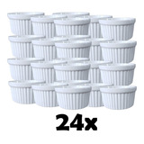 Ramekin Canelado Porcelana 77ml Finger Foods Kit Com 24 Cor Branco