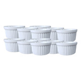 Ramekin Porcelana Branca 77ml Atacado Canelado Molheira 18un Cor Branco