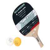 Raquete Caneta Ping Pong Tenis De Mesa + 2 Bolas Oficiais