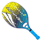Raquete De Beach Tennis Kevlar Pro Carbono 18k Penalty Azul