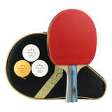 Raquete Huieson 3 Estrelas Clássica Profissional Ping Pong Cor Borrachas Vermelha E Preta Tipo De Cabo Fl (côncavo)