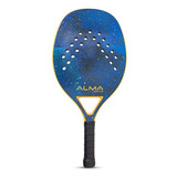 Raquete Para Beach Tennis Full Carbono 1k Blue Alma Genius