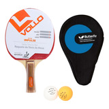Raquete Ping Pong Profissional + Capa Butterfly + 2 Bolas 3*