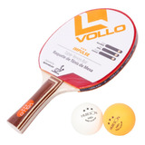 Raquete Ping Pong Profissional Vollo Impulse Ittf + 02 Bolas
