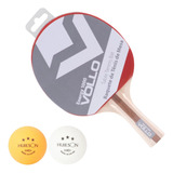 Raquete Ping Pong Tênis De Mesa + 2 Bolas Oficiais 3 Estrela