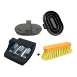 Raspadeira Zincada De Ferro + Escovão + Raspadeira De Borrac