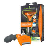 Rasqueadeira Furminator Laranja Para Cães Pelos Curto Médio