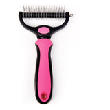Rasqueadeira Removedor Tira Pelos Mortos Pets Gatos Grande Cor Rosa E Preto - G