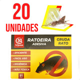 Ratoeira Adesiva Cola Pega Rato Pragas C/ 20 Peças