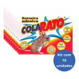 Ratoeira Adesiva Pega Gruda Cola Rato - Kit C/10 Unidades
