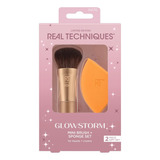 Real Techniques Kit Glowstorm Mini Brush+ Sponge Set 2 Peças