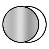 Rebatedor Circular 2 Em 1 Branco E Prata De 110cm Dobrável