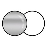 Rebatedor Circular 2 Em 1 Branco E Prata De 80cm Dobrável