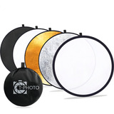 Rebatedor Fotográfico Refletor E Difusor 5 Em 1 110cm T-photo