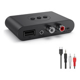 Receptor De Áudio Spdif Nfc Usb Fm Bluetooth 5.0 C/ P2 E Rca