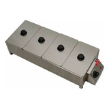 Rechaud Elétrico Molheira Inox 4 Cubas 10kg Profissional 220v