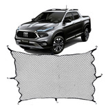 Rede Caçamba Fiat Toro 140x140 Reforçada Elástico E Ganchos