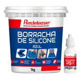  Redelease Borracha De Silicone Azul Para Moldes Artesanatos 1 Kg E Cat