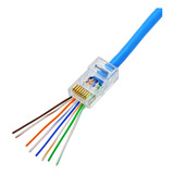 Refil C/ 100 Conectores Rj45 Passante Cat5e Ez Crimp Rede