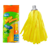 Refil Esfregão Mope Limpeza Pesada Leve Vassoura Passa Pano Cor Amarelo