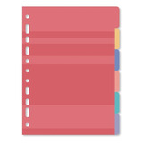 Refil Para Caderno Argolado Fichário Divisórias Coloridas