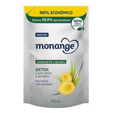 Refil Sabonete Monange Líquido Detox 400ml