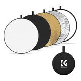 Refletor Circular 5 Em 1 K&f Concept Dobrável Portátil De 80