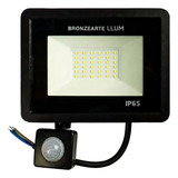 Refletor Led 50w Sensor De Presença Luz Branca Prova D'agua